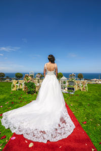 novia vestido espalda cielo alfombra roja Muchovisor Fotografía sensibilidades